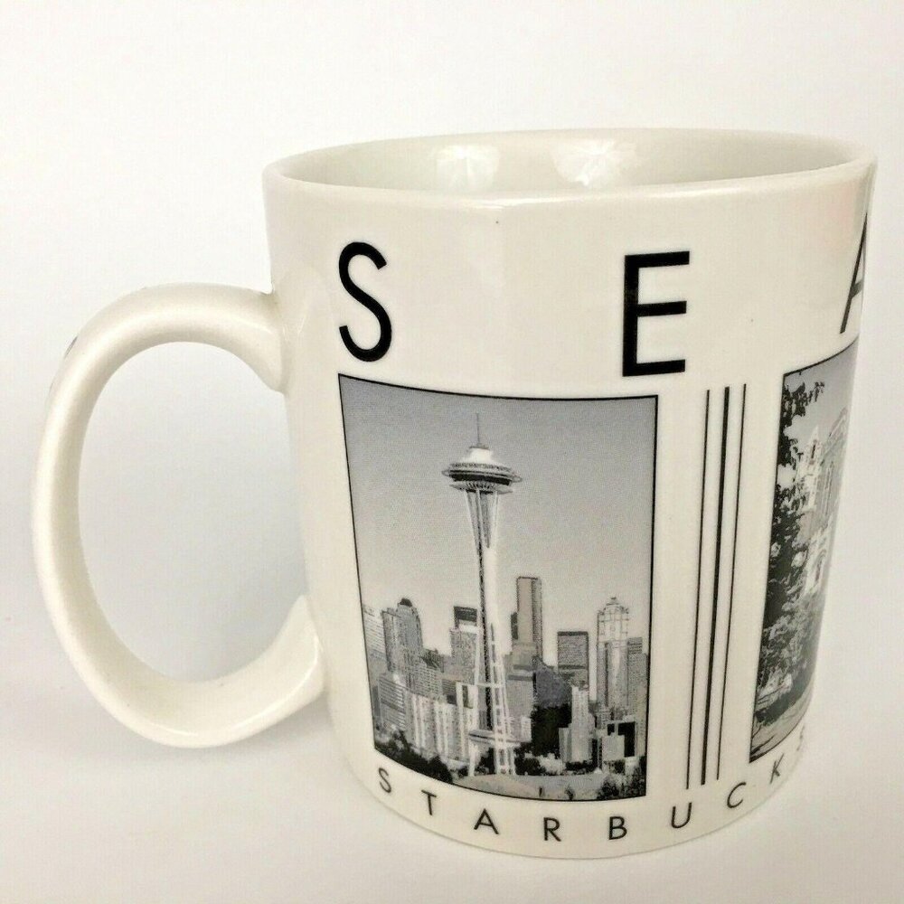 Starbucks Seattle‎ Washington Coffee Mug 2005 City Scenes Series 18 OZ  Barista